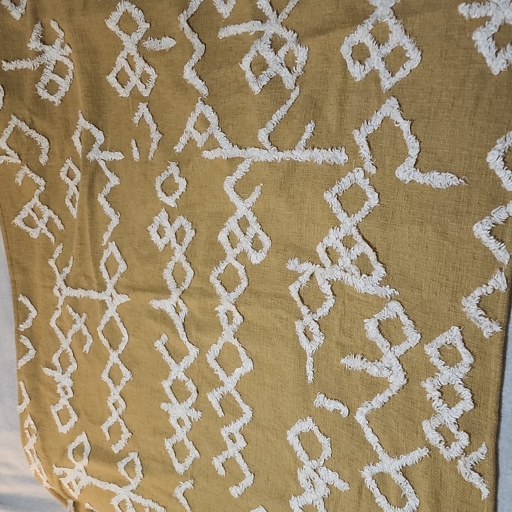 Yellow Bohemian Urban Outfitters Throw with Tassels